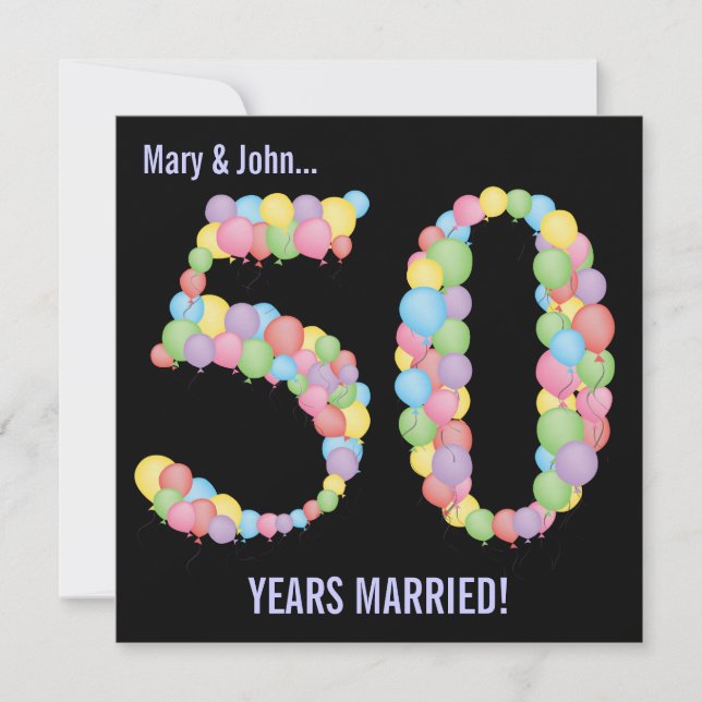 Convite para Balões do Partido dos 50 Anos (Frente)