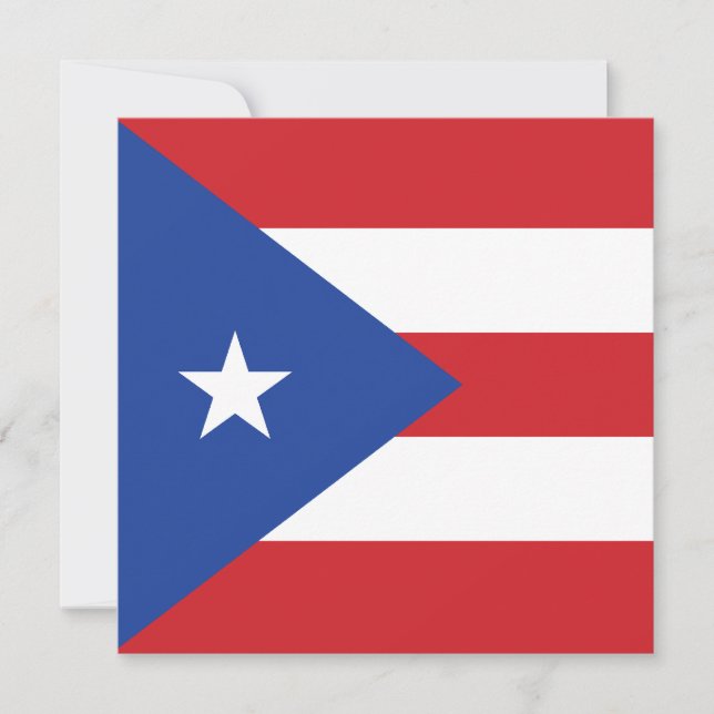 Convite para bandeira de Porto Rico (Frente)