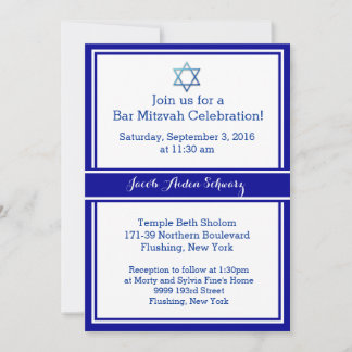 Convite para bar Mitzvah