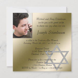 Convite para Bar Mitzvah