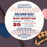 Convite para Bar Ronda de Baseball Mitzvah<br><div class="desc">Estes convites casuais de chic são perfeitos para qualquer celebração de Bar desportivo Mitzvah. Cada linha de texto é perfeitamente personalizável para dizer exatamente o que você quer! Encontre produtos coordenadores na Coleção de Esportes Mitzvah do Bar.</div>