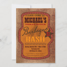 Convite para Barbecue Bash - Estilo Ocidental ou T