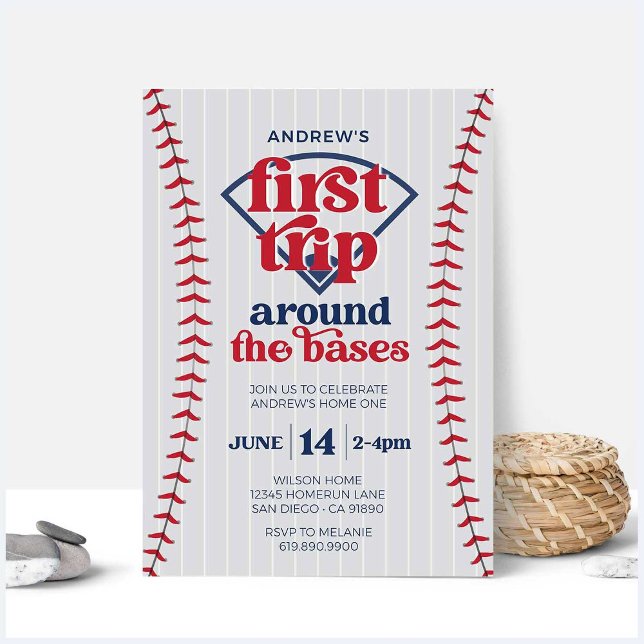 Convite Para Baseball ・ Primeira Viagem Em Torno D (Criador carregado)