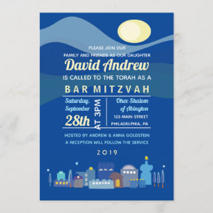 Convite para Bat Mitzvah, Bar Israel Jerusalém