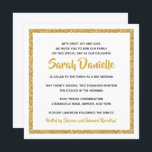 Convite para Bat Mitzvah, Quadrado Branco e Dourad<br><div class="desc">Este convite do Bat Mitzvah de tendência apresenta brilho falso cintilante em camadas sobre um fundo de cor sólida. Use o formulário modelo para adicionar suas próprias informações. O recurso "Personalizar" pode ser usado para alterar o estilo,  a cor e o layout da fonte.</div>