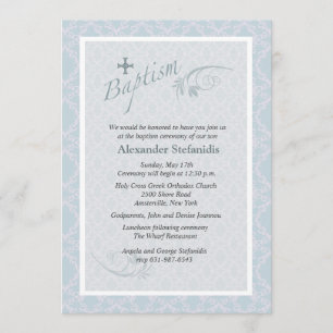 Convite para Batismo Chantilly