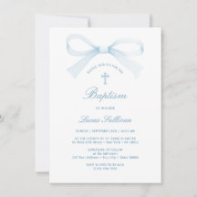 Convite para Batismo de Arco Azul de Aquarela