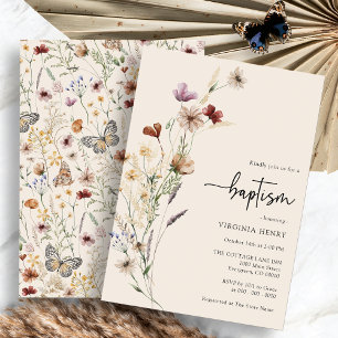 Convite para Batismo de Bebê Boho