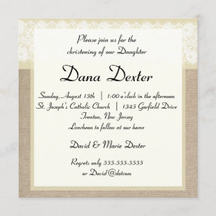 Convite para Batismo de Churrasqueira