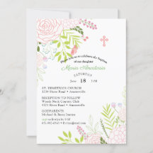 Convite para Batismo de Maria