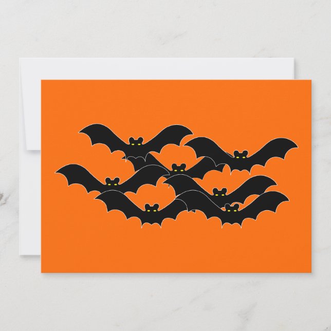 Convite para Bats Halloween (Frente)