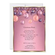 Convite para bausolas cor-de-rosa