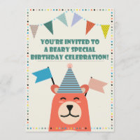 Convite para Beary Special Birthday Boy