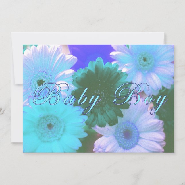 Convite para bebê Daisy ou Anúncio de nascimento (Frente)