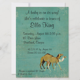 Convite para bebê dos Camelos Dreamy