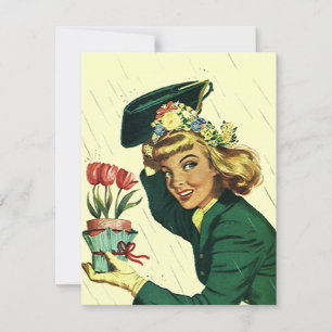 Convite para bebê ou parto de Chá retrô- Vazio