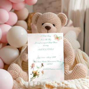 Convite para bebê para fadas de leite Whimsso Cart