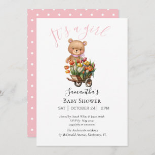 convite para bebê teddy urso