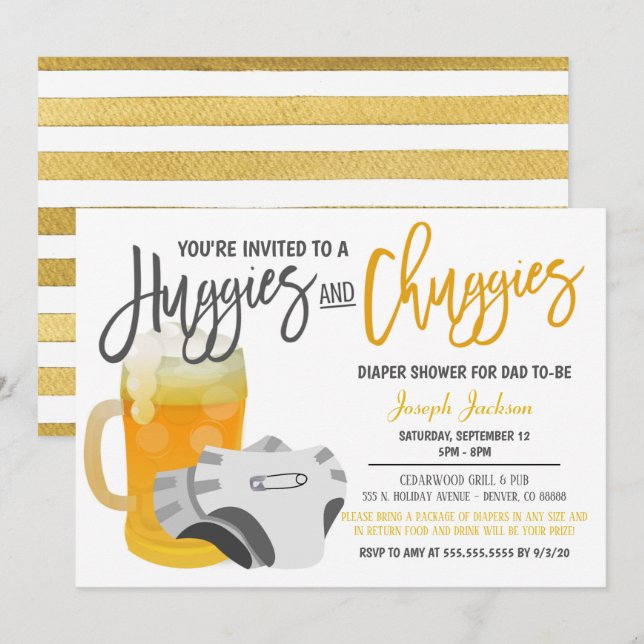 Convite para bebês de Chá (Frente/Verso)