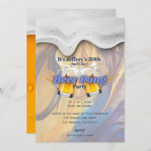 Convite para beer pong