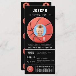 Convite para Besball em Foto Preta de Bilhete de A