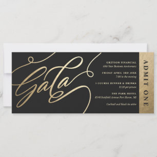 Convite para Bilhete de Gala de Aniversário Corpor