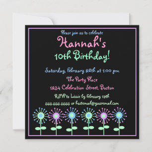 Convite para Blooms Retro