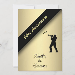 Convite para Bodas de Ouro de 50 Anos de Casamento