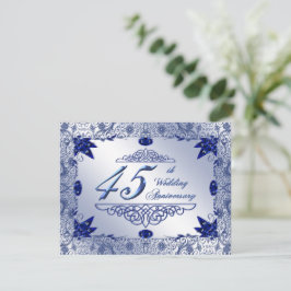 Convite para Bodas de Safira 45º Aniversário de Ca