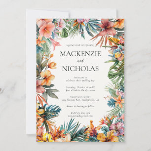 Convite para Boho Tropical Floral