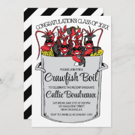 Convite para Boil de Crawfish de Graduação