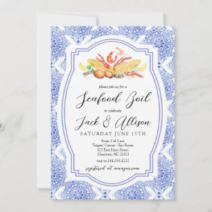 Convite para Boil de Frutos do Mar, Chuveiro de Bo