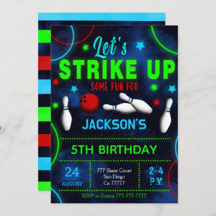 Convite para boliches