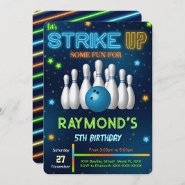 Convite para Boliches Editáveis