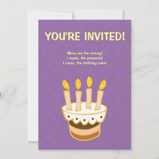 Convite para Bolo de Festa de aniversário