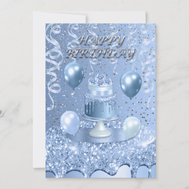 Convite para Bolo de Passageiro Azul (Frente)