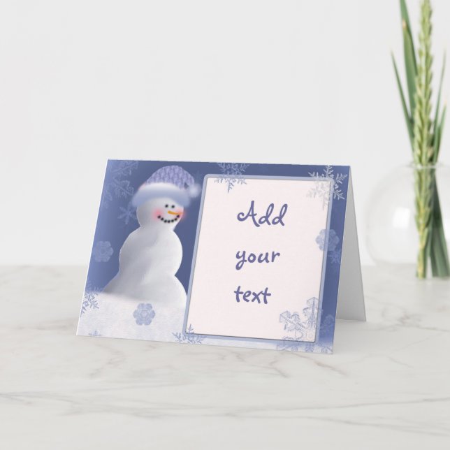 Convite para boneco de neve / Cartão de saudação (Frente)