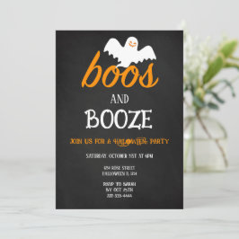 Convite para Boos e Booze do Festa das Halloween