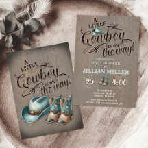 Convite para Botas de Cowboy do Oeste Selvagem