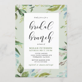 Convite para Bridal Elegante Greenery Brunch