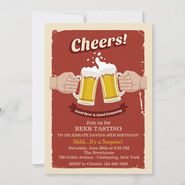 Convite para Brindar com Boas Cervejas (Frente)