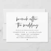 Convite para Brunch após o casamento (Pós núpcias)