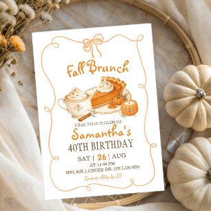 Convite para Brunch de Aniversário de Outono