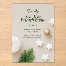 Convite para Brunch de Ano Novo em Família 2026 
