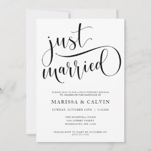 Convite para Brunch de Casamento Recém-Casados