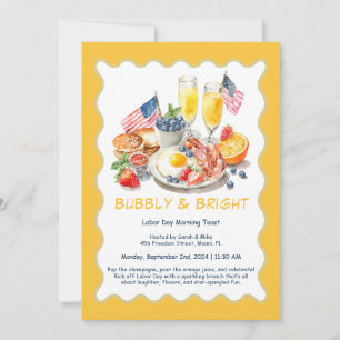 Convite para Brunch de Mimosa no Dia do Trabalho –