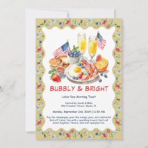 Convite para Brunch de Mimosa no Dia do Trabalho –