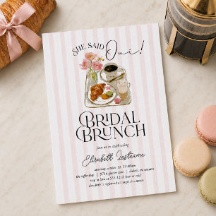 Convite para Brunch de Noivado She Said Oui Parisi