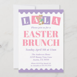 Convite para Brunch de Páscoa La La