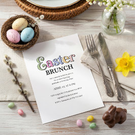 Convite para Brunch de Páscoa | Moderno e Elegante